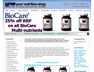 yournutritionshop.co.uk screenshot