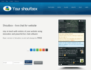 yourshoutbox.com screenshot