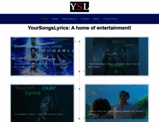 yoursongslyrics.com screenshot