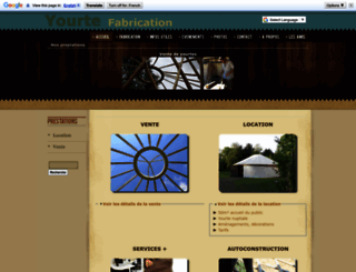 yourte-fabrication.com screenshot