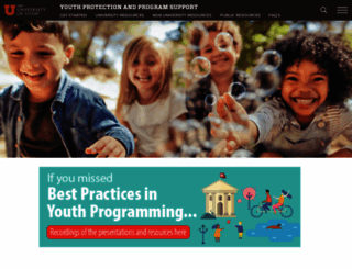 youthprotection.utah.edu screenshot
