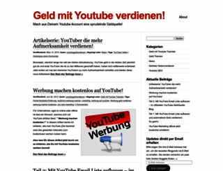 youtubegeldverdienen.wordpress.com screenshot