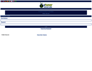 yradio.vtuner.com screenshot