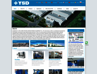 ysd-machinery.com screenshot