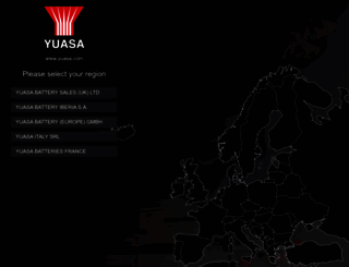 yuasaeurope.com screenshot
