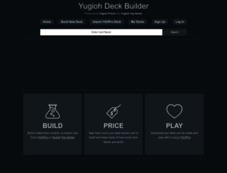 yugiohdeckbuilder.com screenshot