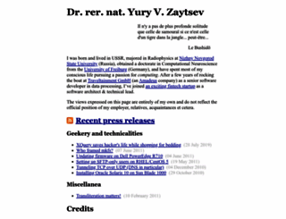yury.zaytsev.net screenshot