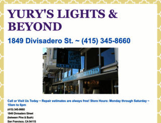 yuryslightsandbeyond.com screenshot