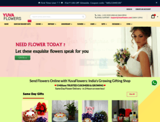 yuvaflowers.com screenshot