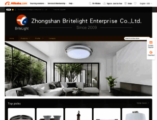 yxbritelight.en.alibaba.com screenshot