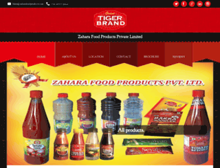 zaharafoodproducts.com screenshot