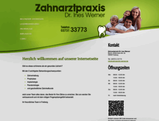 zahnaerztin-werner.de screenshot