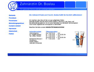 zahnarztpraxis-boslau.de screenshot