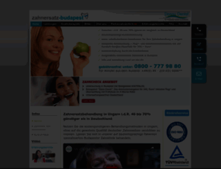 zahnersatz-budapest.com screenshot