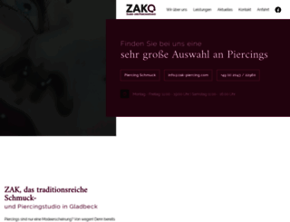 zak-piercing.com screenshot