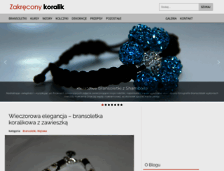 zakreconykoralik.pl screenshot