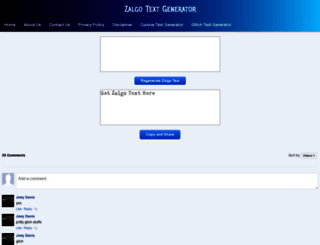 zalgo-text-generator.com screenshot