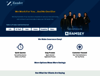 zanderinsurance.com screenshot