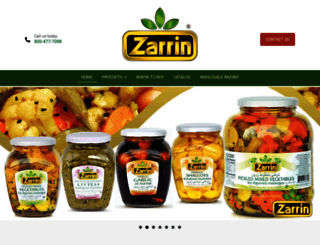 zarrinproducts.com screenshot