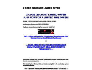 zcodesystem-discount.com screenshot