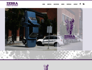 zebrapublicart.com screenshot