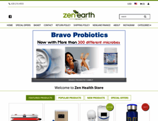 zenhealthstore.com screenshot