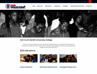 zenithuniversitycollege.org screenshot