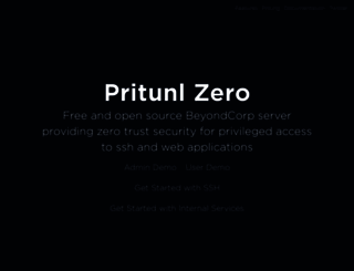 zero.pritunl.com screenshot