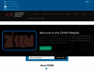 zihrm.org.zm screenshot