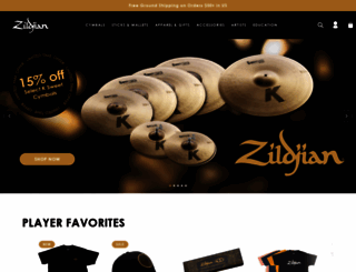 zildjian.com screenshot