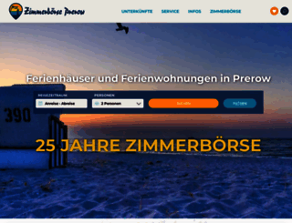 zimmerboerse-prerow.de screenshot