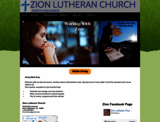 zionlutherannh.org screenshot