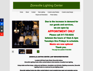 zionsvillelightingcenter.com screenshot