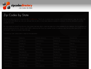 zipcodesdirectory.com screenshot