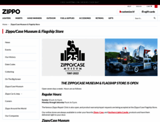 zippocasemuseum.com screenshot