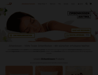 zirbenkissen.at screenshot