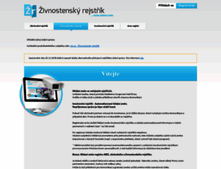 zivnostensky-rejstrik.cz screenshot
