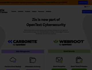 zix.com screenshot