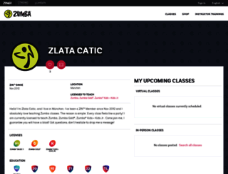 zlatacatic.zumba.com screenshot