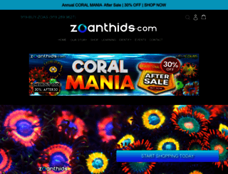 zoanthids.com screenshot