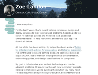 zoelandon.com screenshot