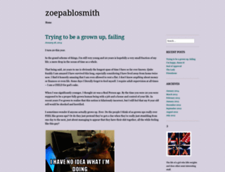 zoepablosmith.wordpress.com screenshot