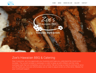 zoeshawaiianbarbecue.com screenshot