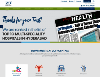 zoihospitals.com screenshot