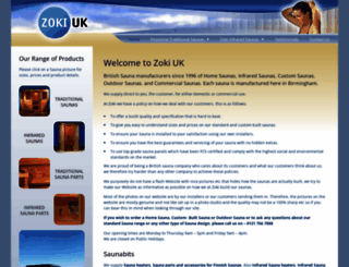 zoki-saunas.co.uk screenshot