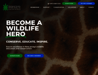 zoologicalsocietyofnj.org screenshot