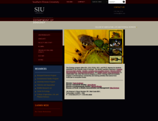 zoology.siu.edu screenshot