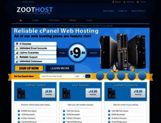 zoothost.com screenshot