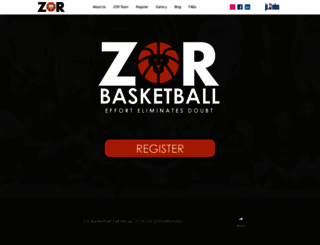 zorbasketball.org screenshot