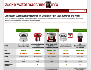 zuckerwattemaschine.info screenshot
